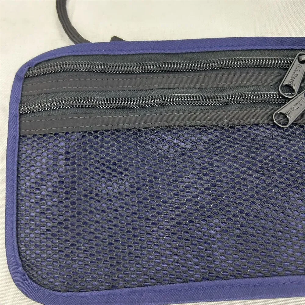 L.L. Bean Women's Blue Crossbody Travel Passport Wallet Bag Slim Unisex
